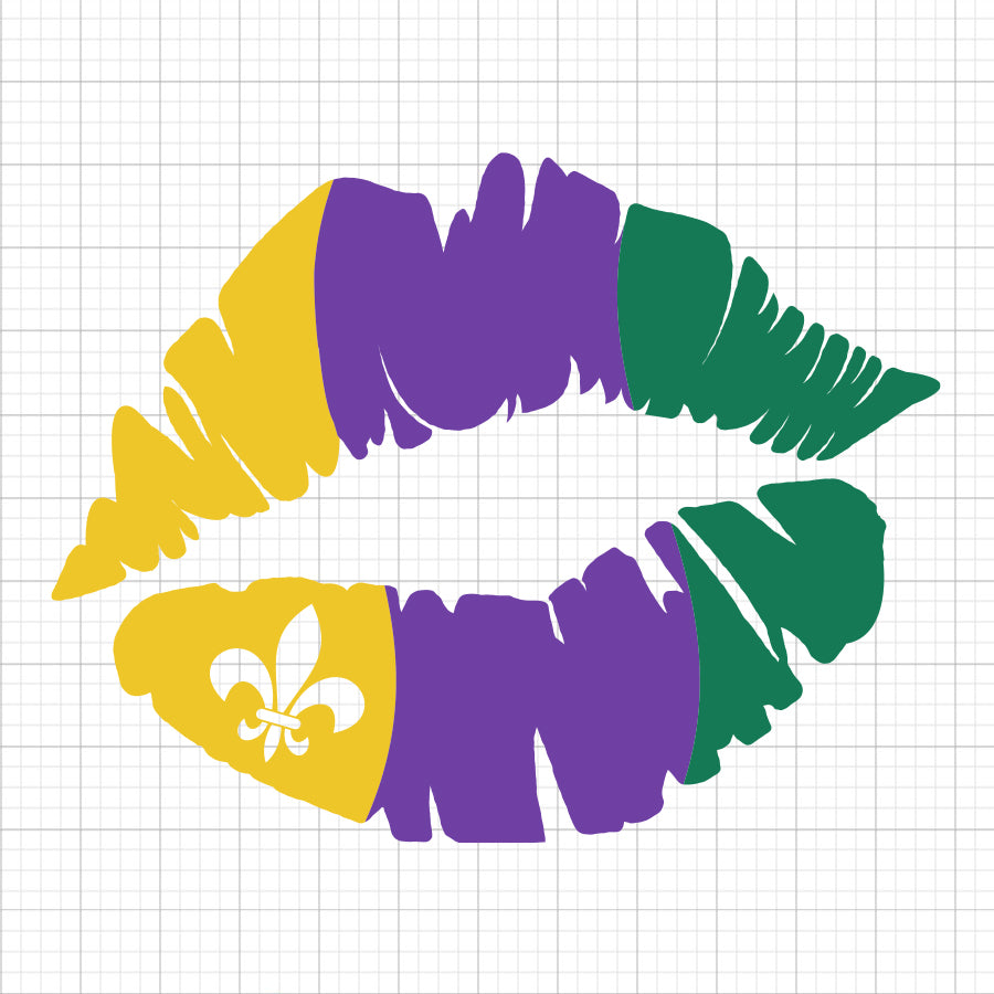 Mardi Gras Lips SVG