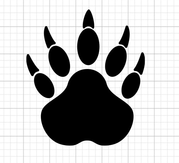 Bear Paw Print SVG