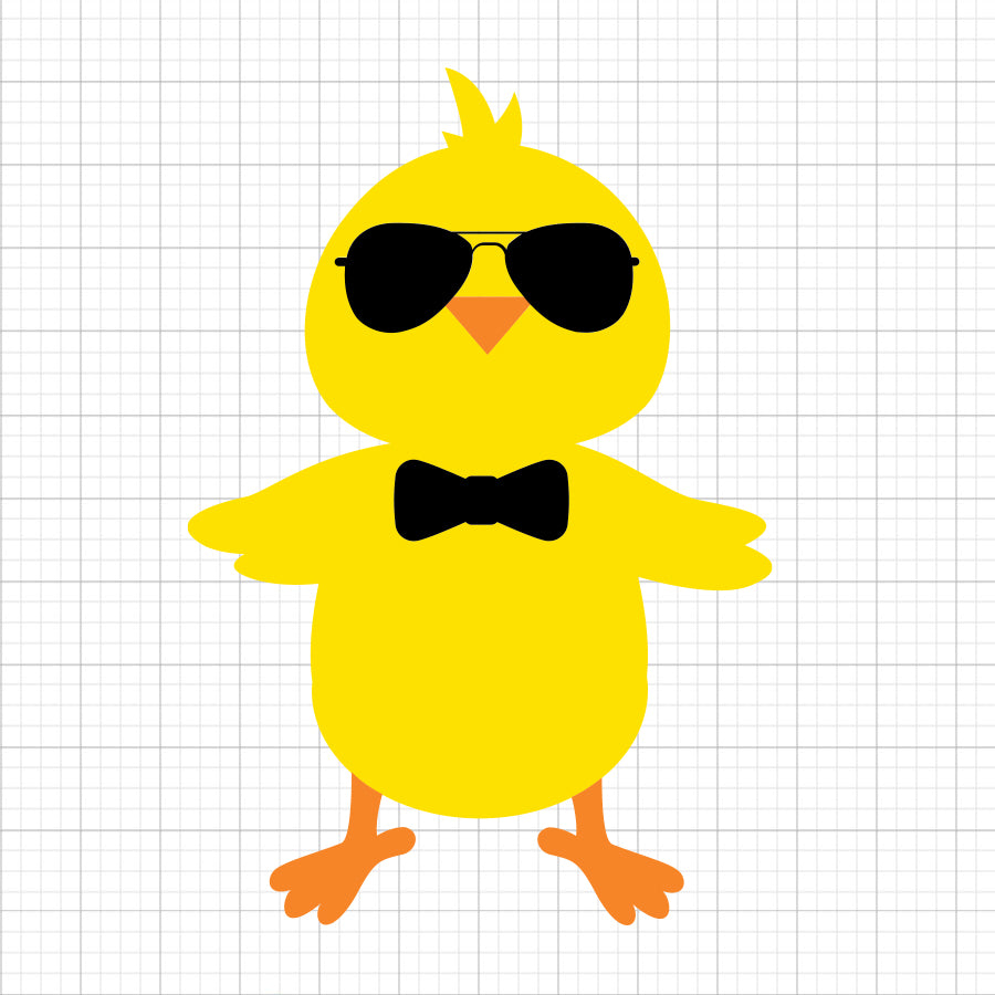 Easter Chick With Sunglasses SVG