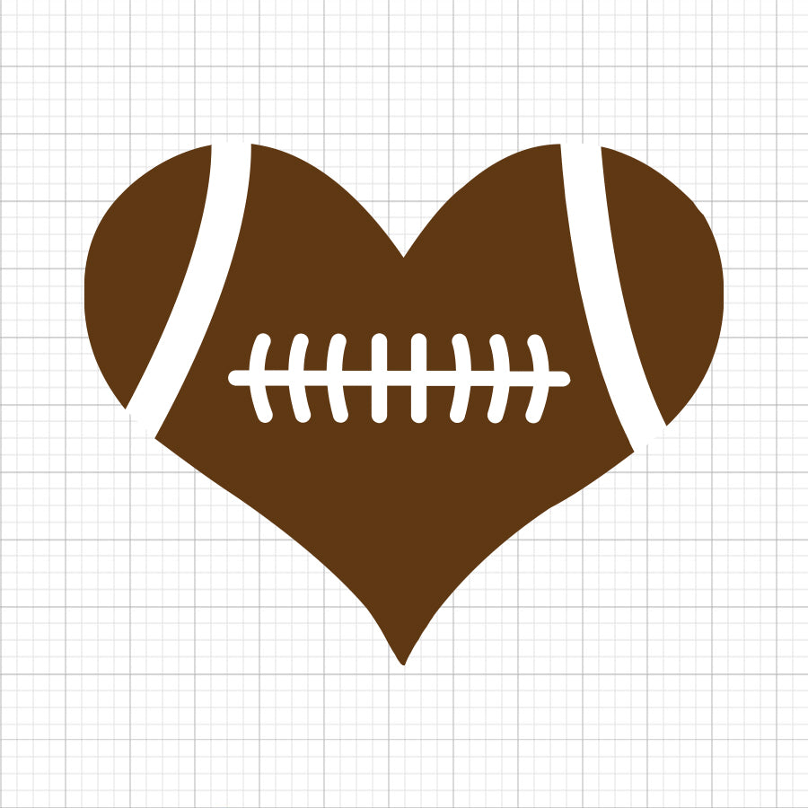 Heart Football SVG Clipart