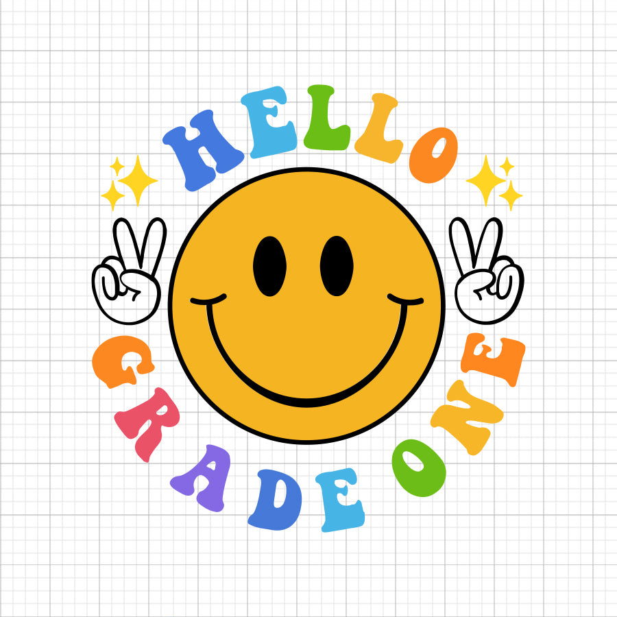 Hello Grade One SVG Saying