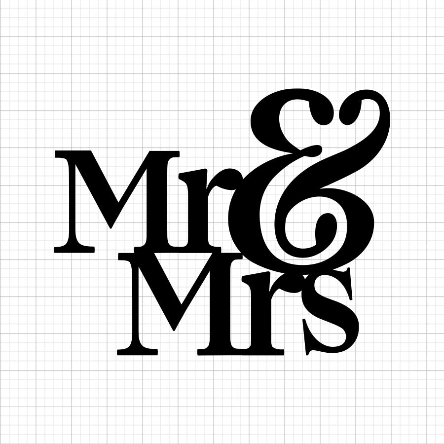 Mr And Mrs SVG Cake Topper