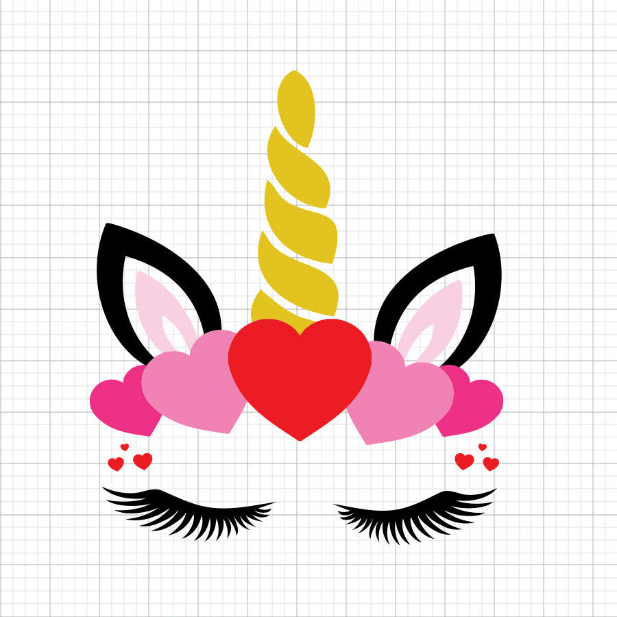 Valentine's Day Unicorn SVG