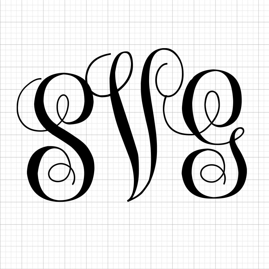 Fancy Monogram SVG Alphabet Font