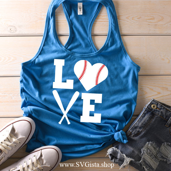 Love Baseball SVG Saying