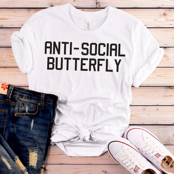 Anti-Social Butterfly SVG Saying