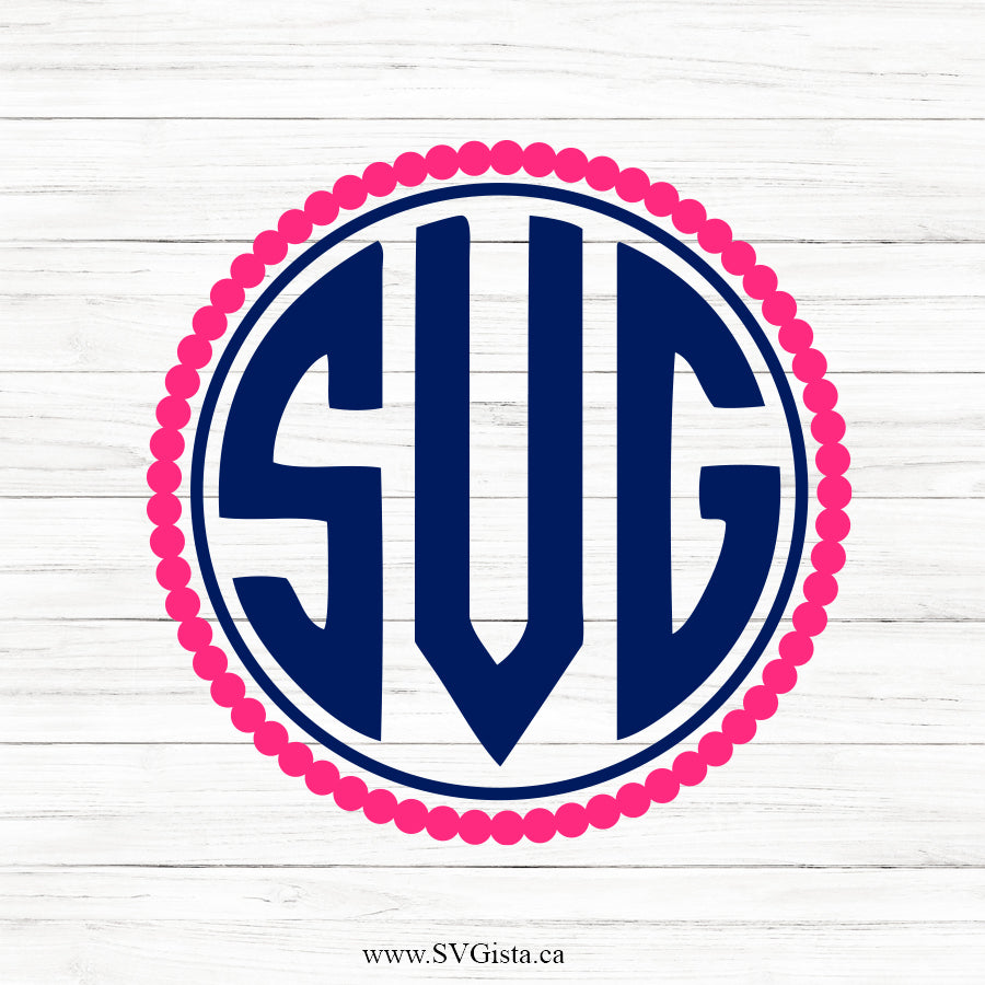 Circle Frame SVG Monogram
