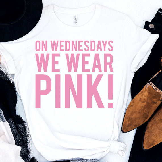 On Wednesday We Wear Pink SVG Saying