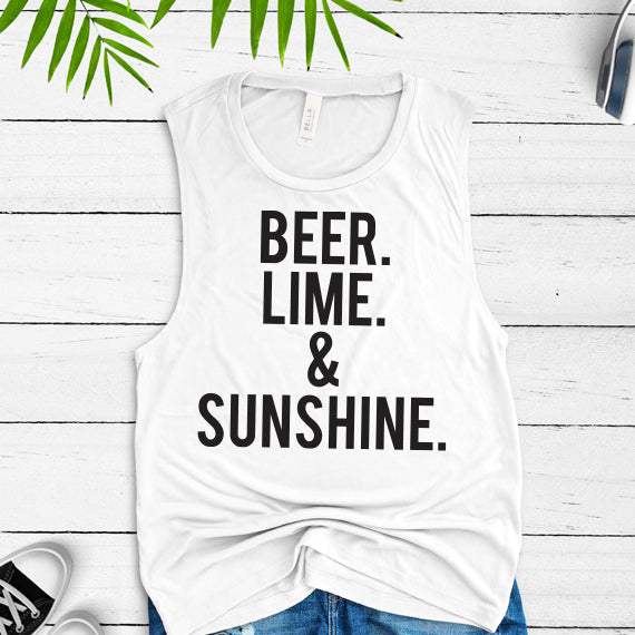 Beer Lime And Sunshine SVG Saying