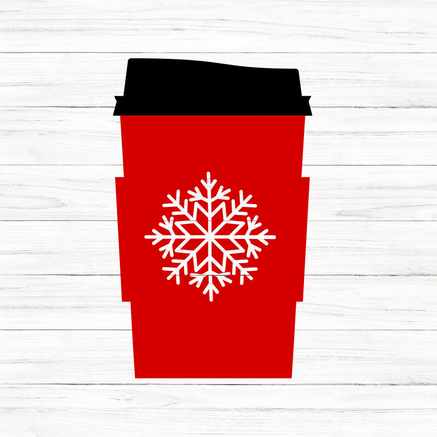 Snowflake Coffee Cup SVG