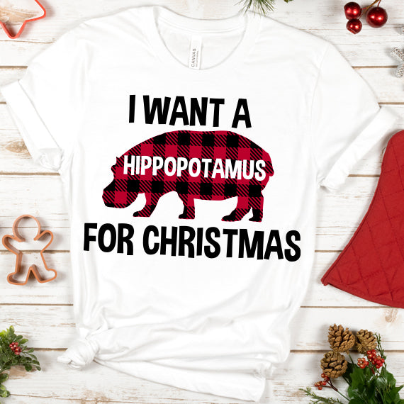 I Want A Hippopotamus SVG Saying
