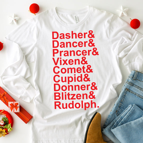 Dasher Dancer SVG Saying
