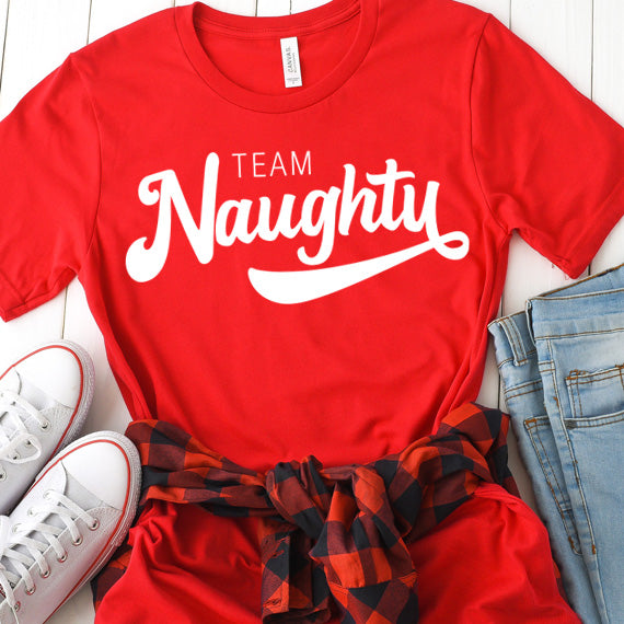 Team Naughty SVG Saying