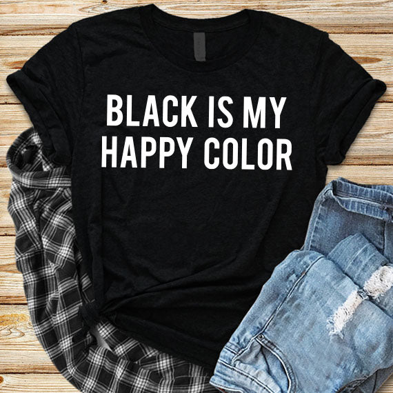 Black Is My Happy Color SVG Saying