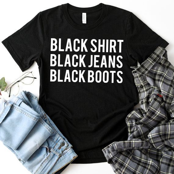 Black Shirt SVG Saying