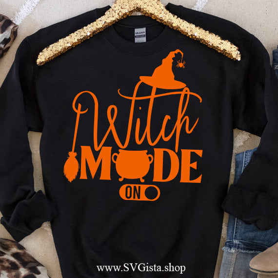 Witch Mode On SVG Saying