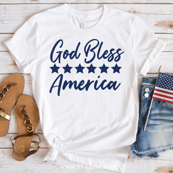 God Bless America SVG Saying