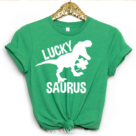 Lucky Saurus SVG Saying