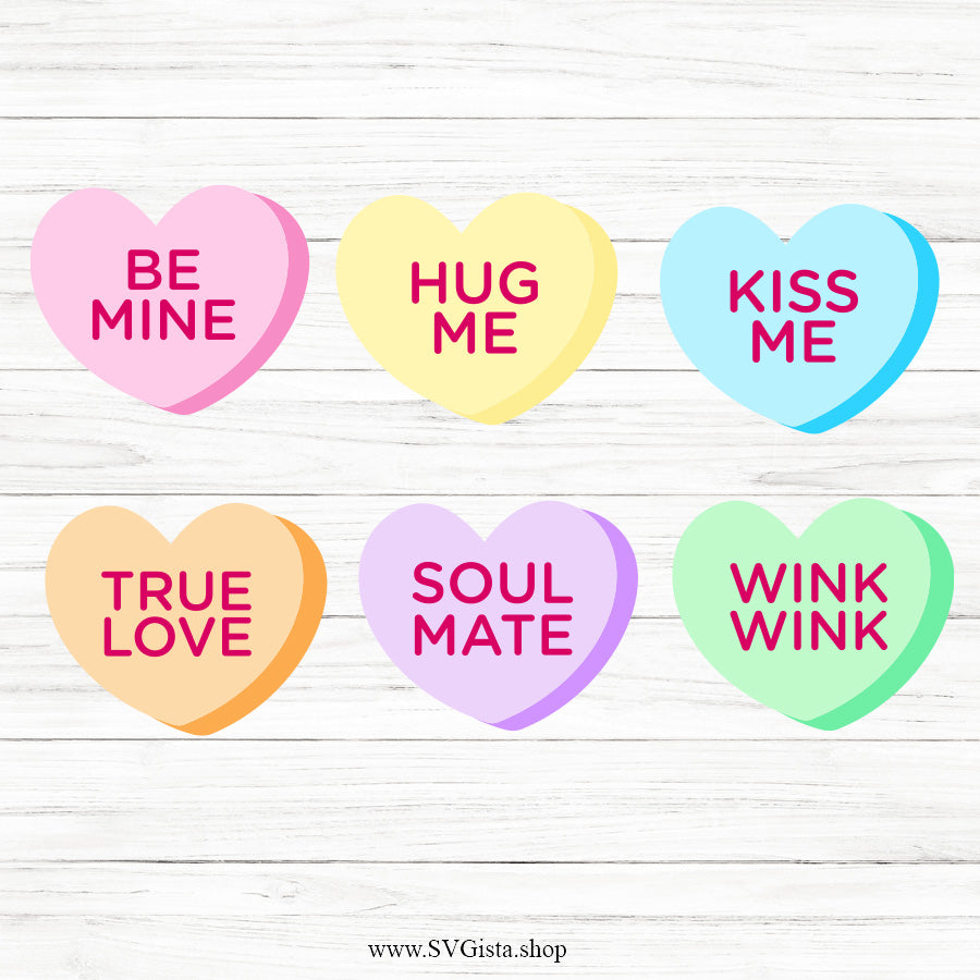 Candy Hearts SVG