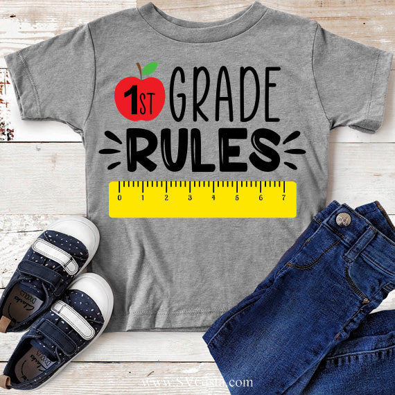 1st Grade Rules SVG Saying