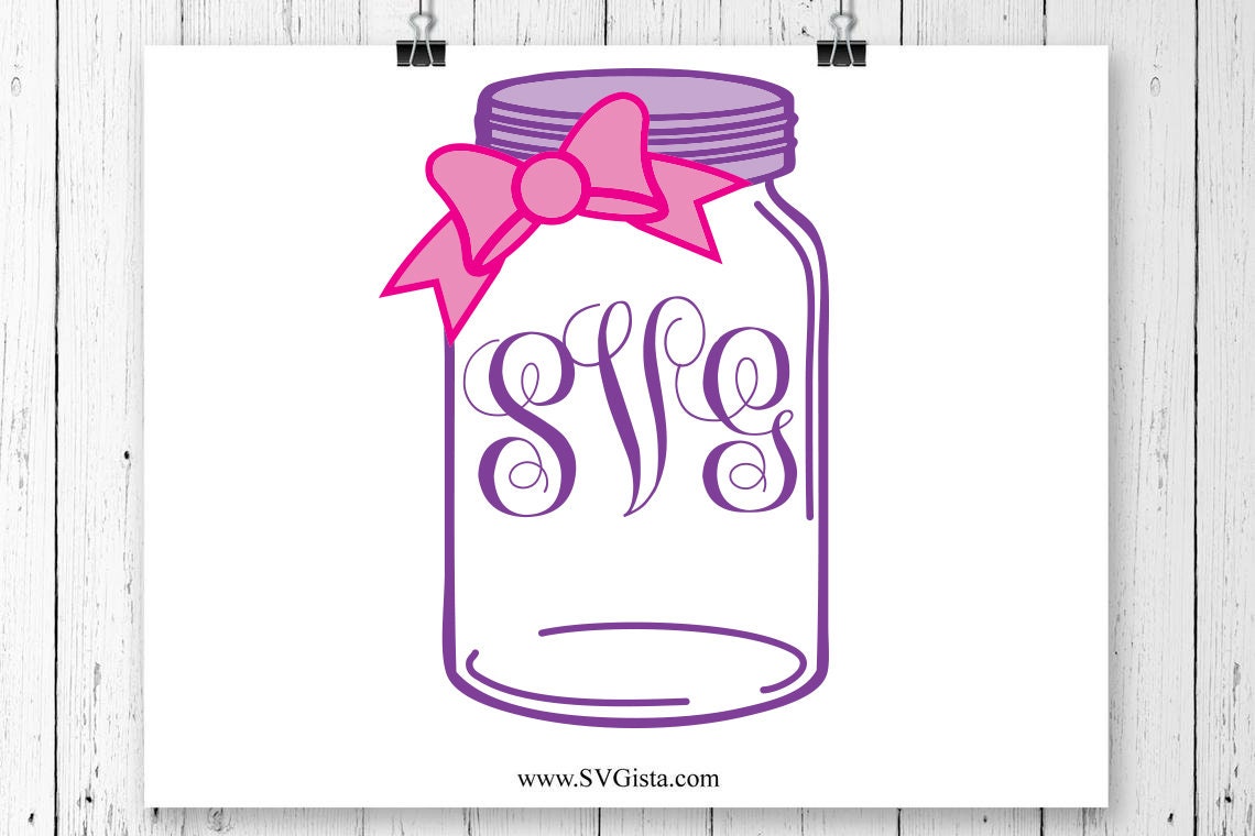 Mason Jar SVG Clipart