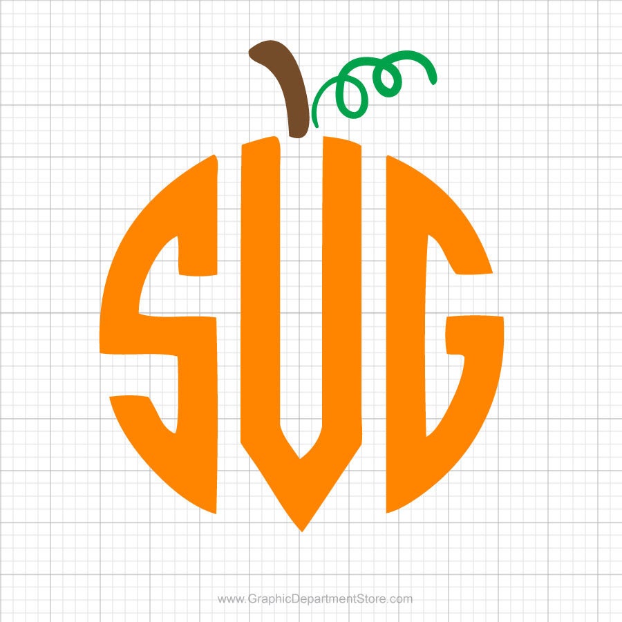 Pumpkin Monogram SVG Clipart