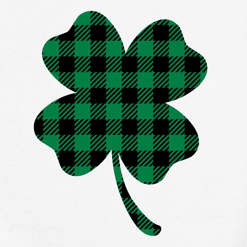 Plaid Clover SVG