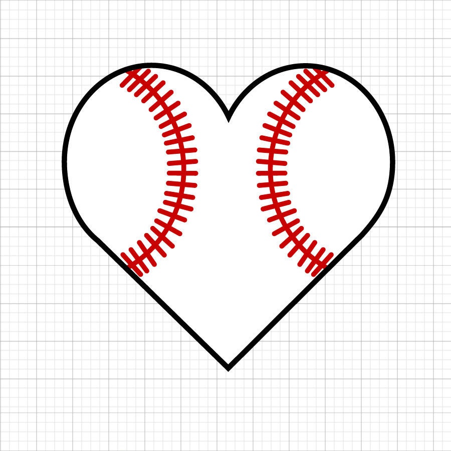 Baseball Heart SVG