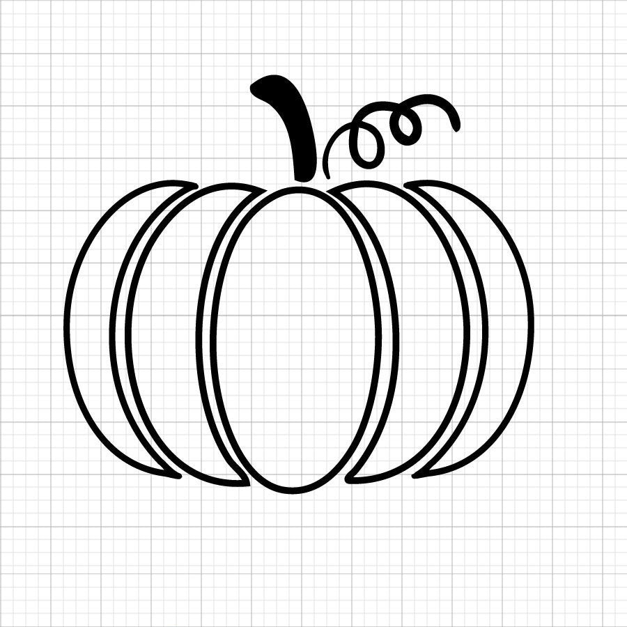 Pumpkin Outline SVG Clipart