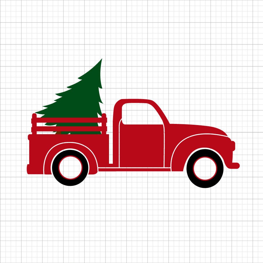 Christmas Truck SVG Clipart