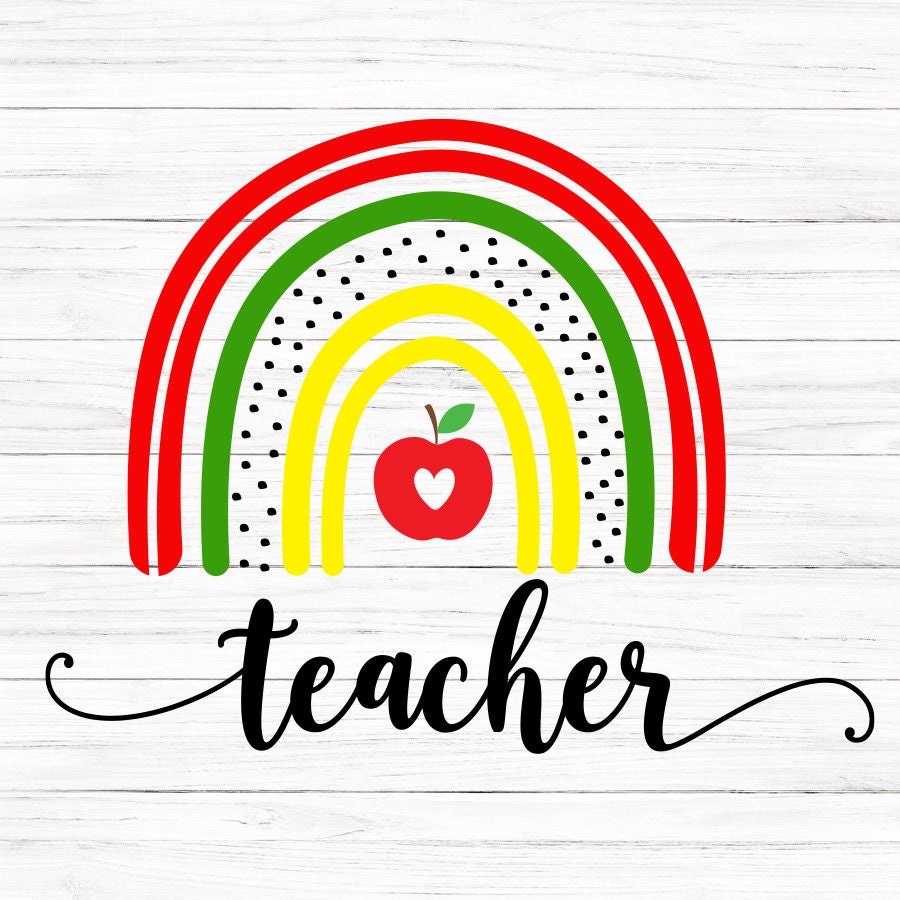 School Teacher Rainbow SVG Clipart