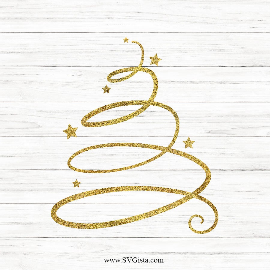 Glitter Christmas Tree SVG