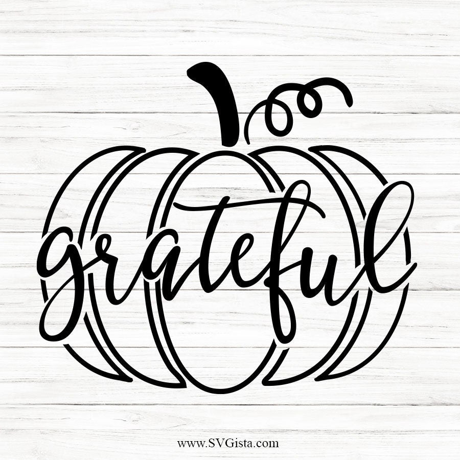 Grateful Pumpkin SVG Saying