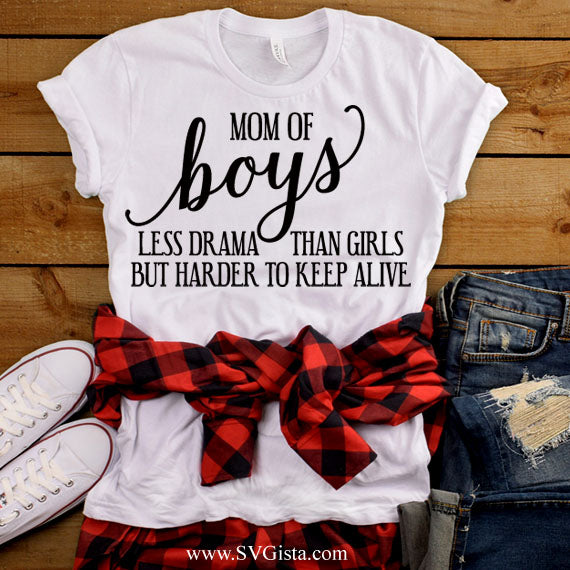 Mom Of Boys SVG Saying