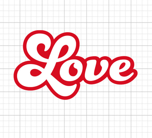 Retro Love SVG Saying