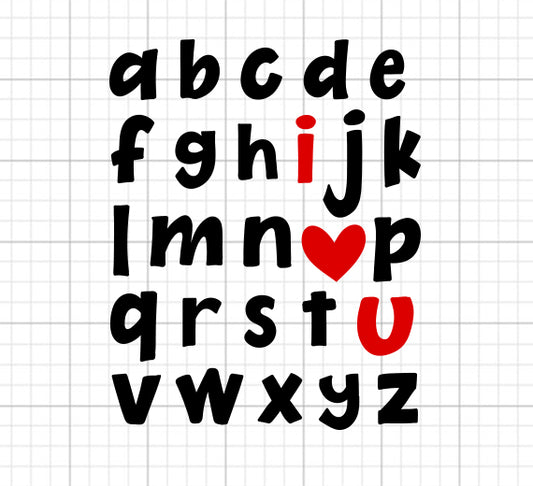 I Love You ABC SVG Saying