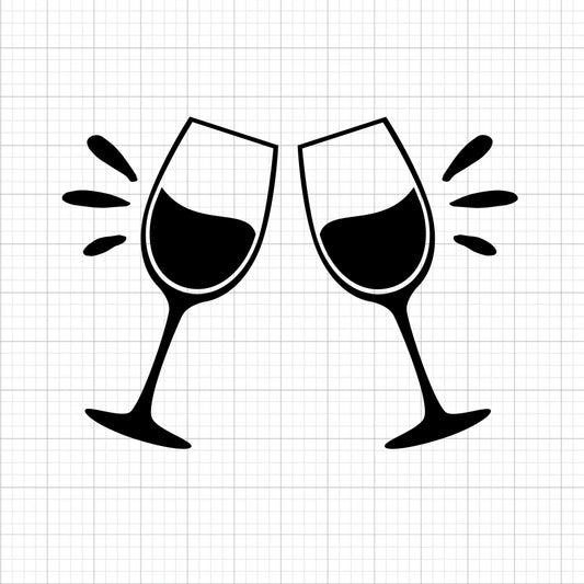 Wine Glasses SVG