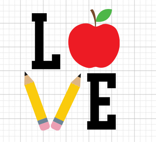 Love School SVG Saying