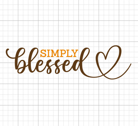 Simply Blessed SVG Saying