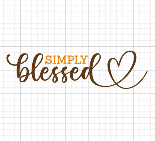 Simply Blessed SVG Saying