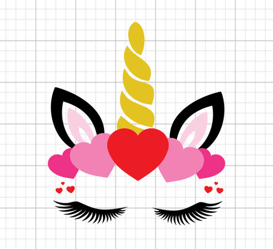 Valentine's Day Unicorn SVG