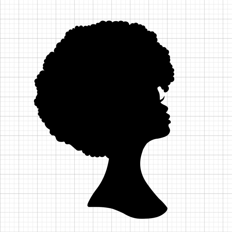 Black Woman Profile SVG