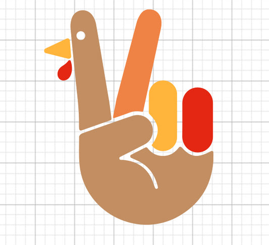 Turkey Peace Sign SVG