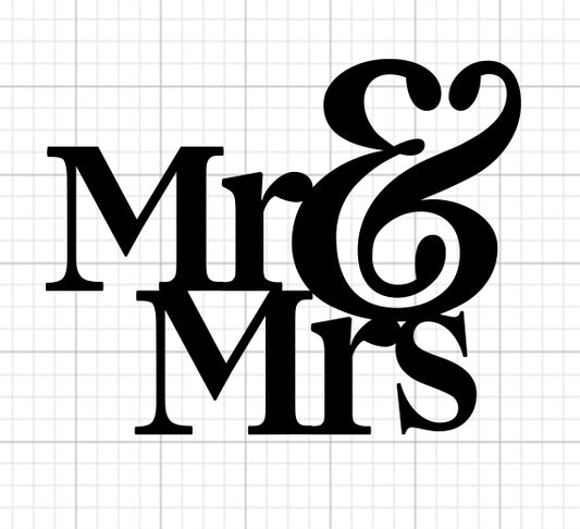 Mr And Mrs SVG Cake Topper