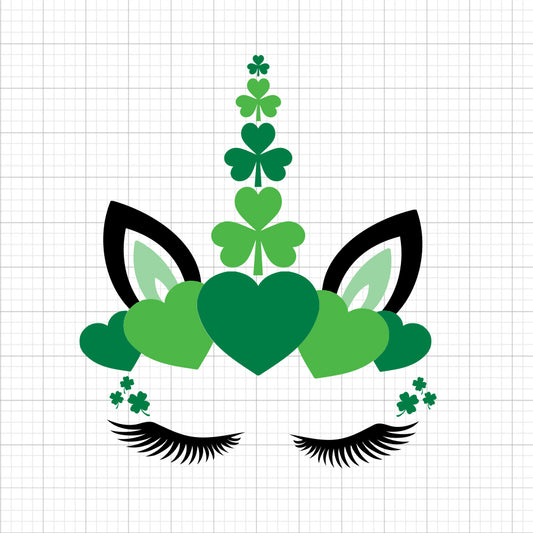 St Patrick's Day Unicorn SVG