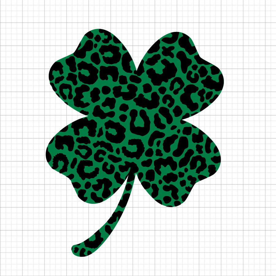 Leopard Print Clover SVG