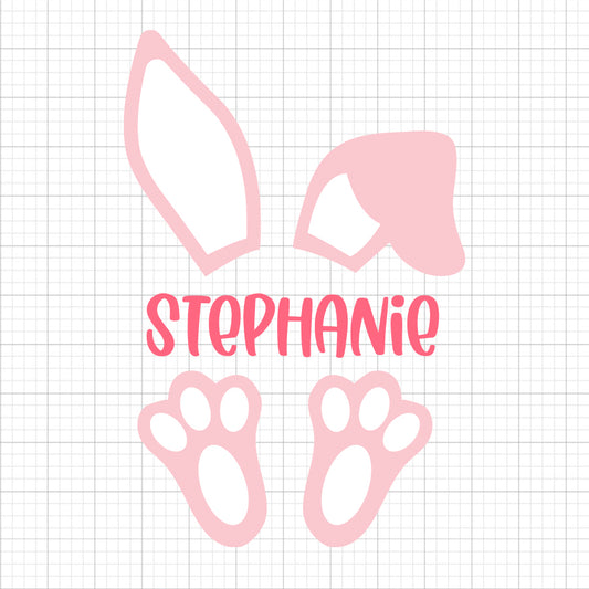 Easter Bunny Split Frame SVG Monogram