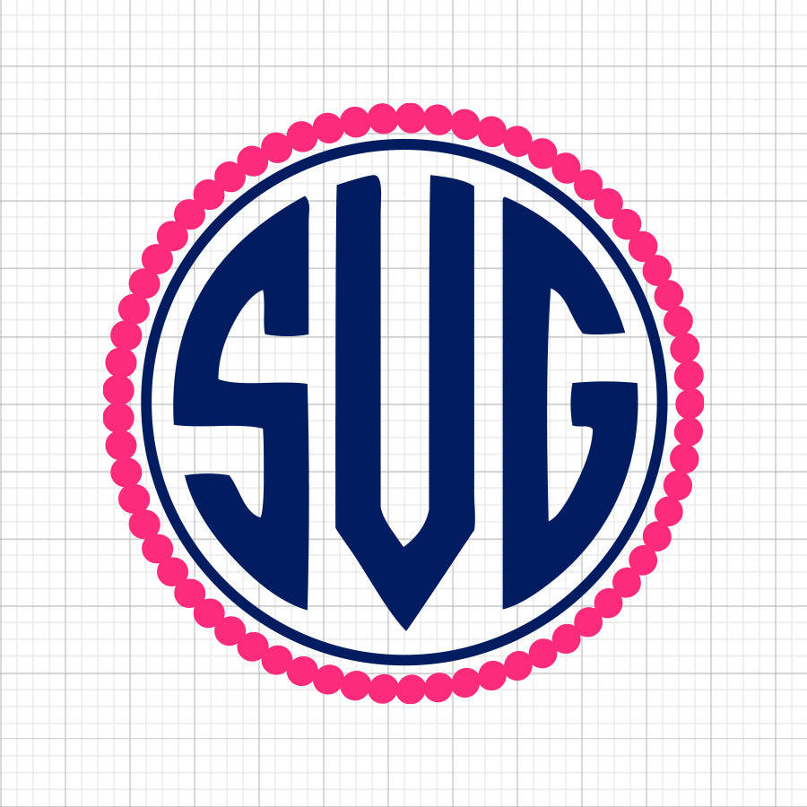 Circle Frame SVG Monogram