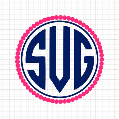 Circle Frame SVG Monogram