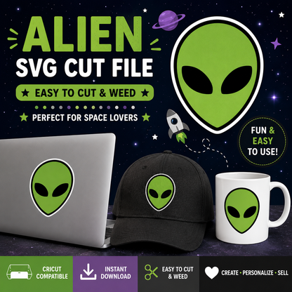 Alien Face SVG